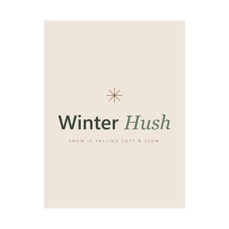 Christmas Typography Print Set of 6, Minimalist Holiday Wall Art, Cream Sage, 16x20, 11x14, 8x10, Instant Download, image 2