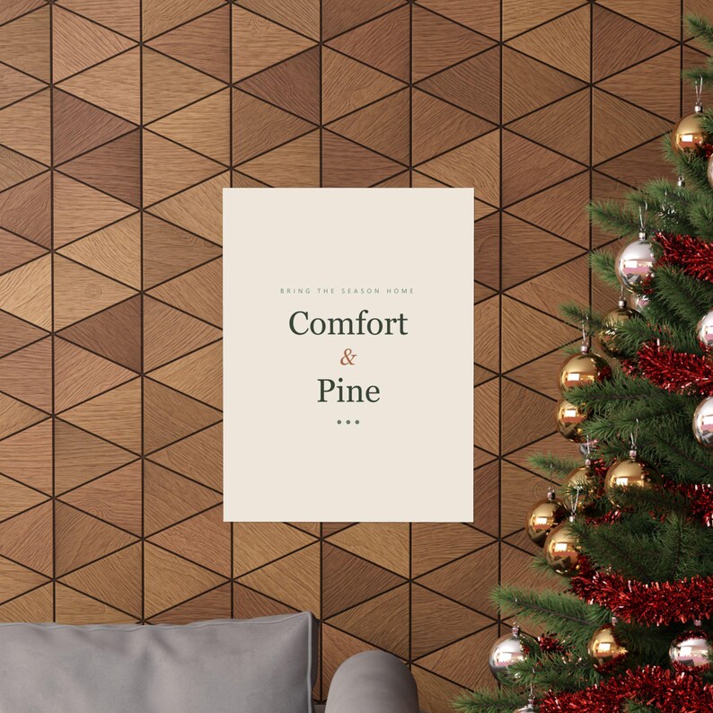 Christmas Typography Print Set of 6, Minimalist Holiday Wall Art, Cream & Sage Gallery Set, 16x20, 11x14, 8x10, Instant Download, image 4