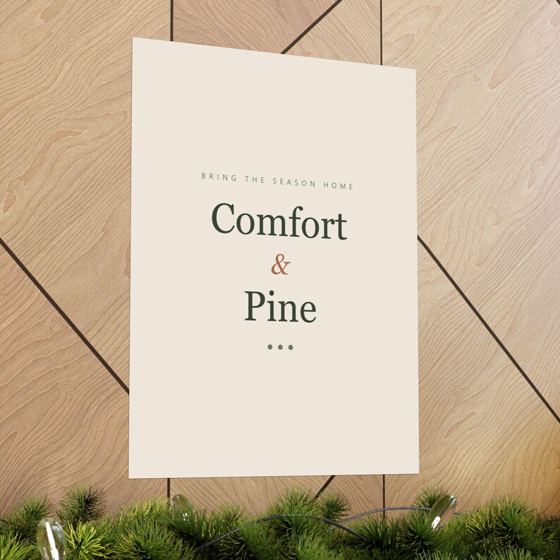 Christmas Typography Print Set of 6, Minimalist Holiday Wall Art, Cream & Sage Gallery Set, 16x20, 11x14, 8x10, Instant Download, image 5