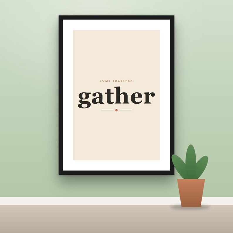Gather Sign Printable, Thankful Grateful Blessed Wall Art Set of 6, Give Thanks, Thanksgiving Prints, 16x20 11x14 8x10, Instant Download, image 2