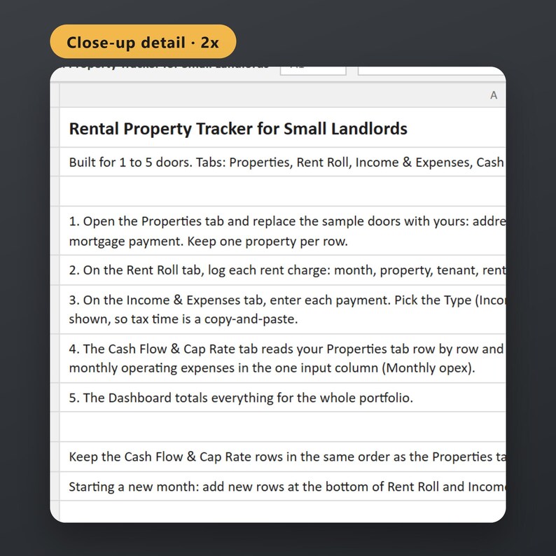 Landlord Spreadsheet, Rental Property Spreadsheet, Income & Expense Tracker, Rent Roll, Schedule E, Google Sheets, Instant Download, image 4