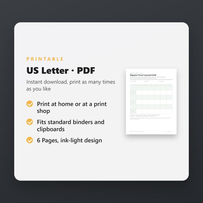 Square Foot Garden Planner Printable, Vegetable Garden Planner, Seed Starting Schedule, Crop Rotation, US Letter, Instant Download, image 5